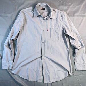 Levis Shirt Mens Large Grey Button Up Long Sleeve Red Tab Casual Pocket